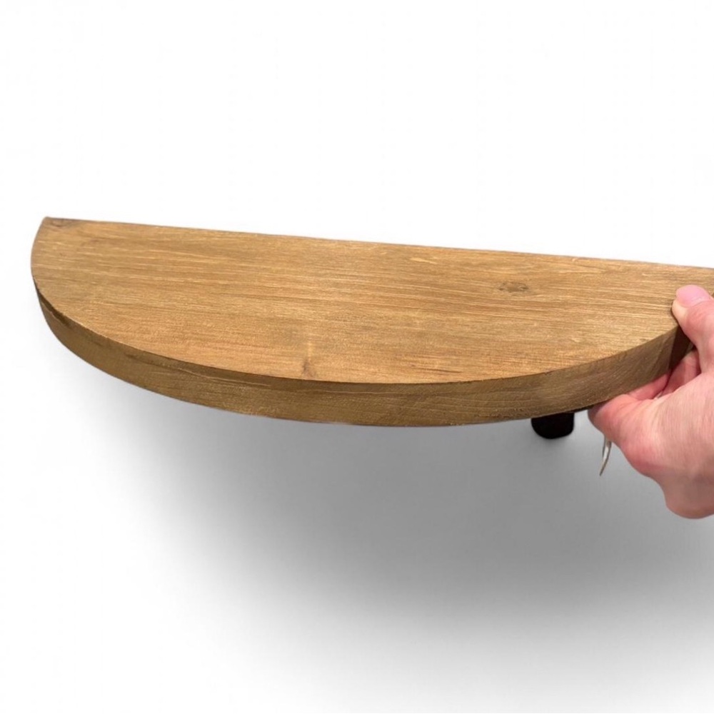 Elegant Brown Wooden Wall Shelf